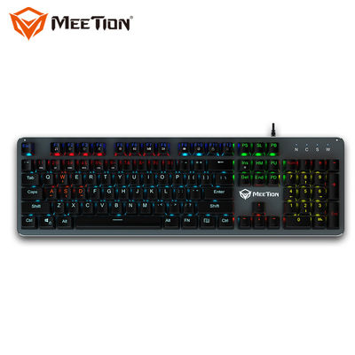 MEETION MK007 Hall Effect Pc Qwerty Usb Rgb Led Light Blue Switch Gamming Metal Gaming Mechanical Keyboard