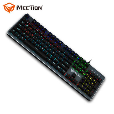 MEETION MK007 Hall Effect Pc Qwerty Usb Rgb Led Light Blue Switch Gamming Metal Gaming Mechanical Keyboard