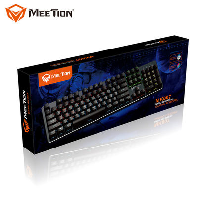 MEETION MK007 Hall Effect Pc Qwerty Usb Rgb Led Light Blue Switch Gamming Metal Gaming Mechanical Keyboard
