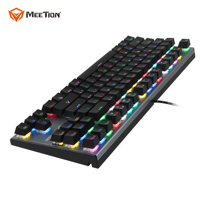 MEETION MK04 Portable USB Metal Mini Glowing Light Up Semi Spanish Japanese Korean Mechanical Gaming Keyboard