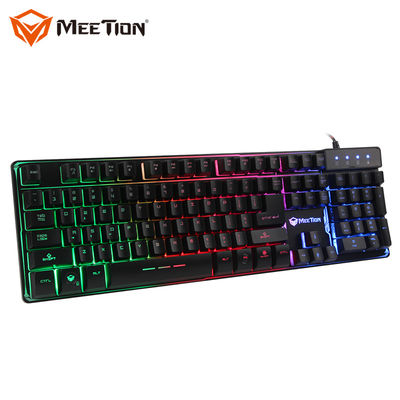 2019 Hot Sales Rainbow Backlit Membrane Gaming Keyboard with Metal Base