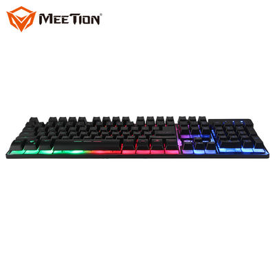 2019 Hot Sales Rainbow Backlit Membrane Gaming Keyboard with Metal Base