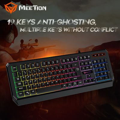 MeeTion K9320 Sehznhen Desktop Ergonomic Multimedia Waterproof USB Wired Light Backlight Membrane PC Computer Gamer Keyboard