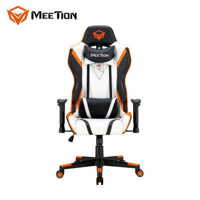 MeeTion CHR15 Leather Fabric Modern Revolving Recliner Racing Ergonomic White Computer Chair For Computers With Wheel