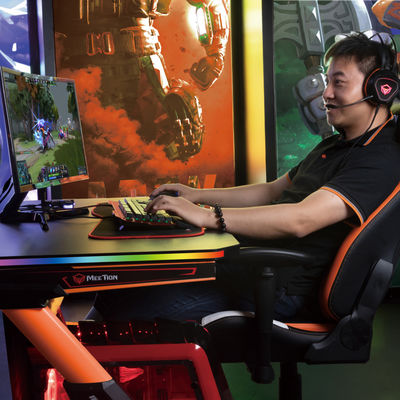 MeeTion DSK20 Cheap Office Ergonomic Modern Table PC Style Video Game Rgb Led Gamer Gaming Desk With Touching Swift Rgb