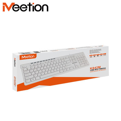 MeeTion K842M Standard Ergonomic Silent Multimedia USB Wired Computer Keyboard