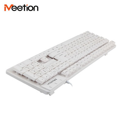 WholeSales Brands Ergonomic White Color Design Waterproof Comfortable Wired Computer Keyboard