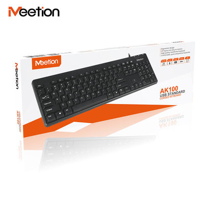 Manufacture Wholesale Ergonomic design Waterproof USB Wired Computer Keyboard for Laptop and Desktop