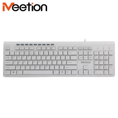 MeeTion K842M Shenzhen Manufacturing 104 Chocolate Keys Silent Azerty White Ultra Thin Flat Slim Computer Office Keyboard