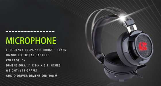 Hot Sale Redragon Computer  Gaming Hedset Gamer  Gaming Headset 7 PS4 Games With Microphone
