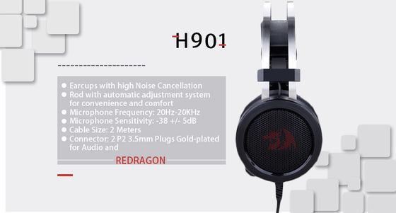 Redragon H901 High Performance Stereo Gaming Headset with Microphone for PS4, PC, Xbox One