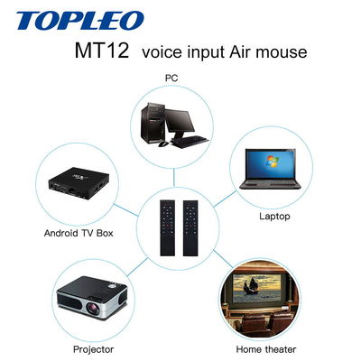 360 degree motion sensing  Gyroscope air mouse MT12 voice input 2.4GHz rf smart remote control