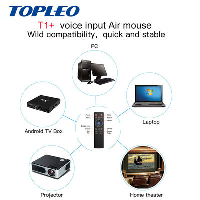 Topleo Factory price commercial low cost oem T1+ 2.4G RF voice air mouse nano usb remote control