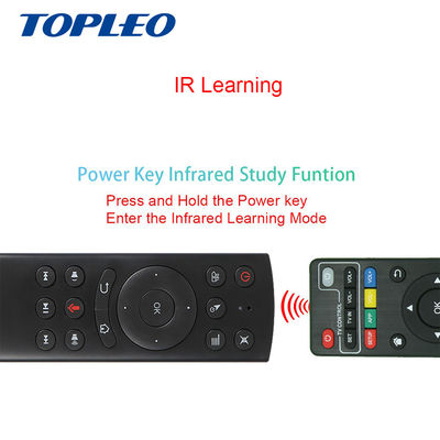 Multifunctional Power key ir learning tv box rohs mini 2.4g rf remote G20 Voice google search air mouse
