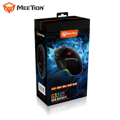 موش های MeeTion Hades G3325 ارزان ضد آب سیاه Rgb PC Wired رایانه ای موس موس
