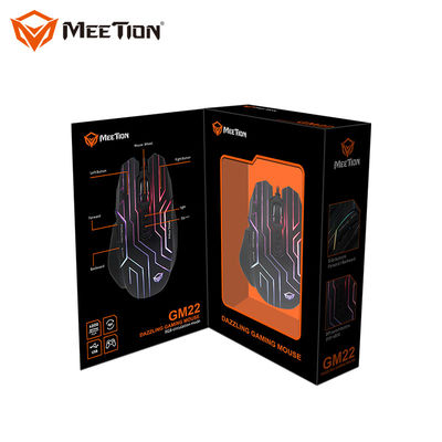 MeeTion GM22 ارزان با شش کلیک Led Player Lightweight Player Drivers Usb 7D Optical Wired Light Pro Pro Macro Gamer Mouse Games