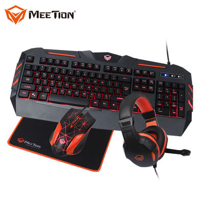 مجموعه کیبورد صفحه کلید موس و موس ، موس پد گیمر MEETION C500 gamer