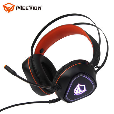 Ruído estereofônico de incandescência conduzido HP020 do Usb do computador 3.5mm do PC de MeeTion que cancela fones de ouvido prendidos dos auriculares do jogo do Gamer com Mic